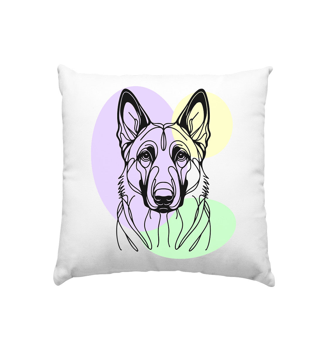 Line Art - Süßer Malinois - Kissen 40x40cm