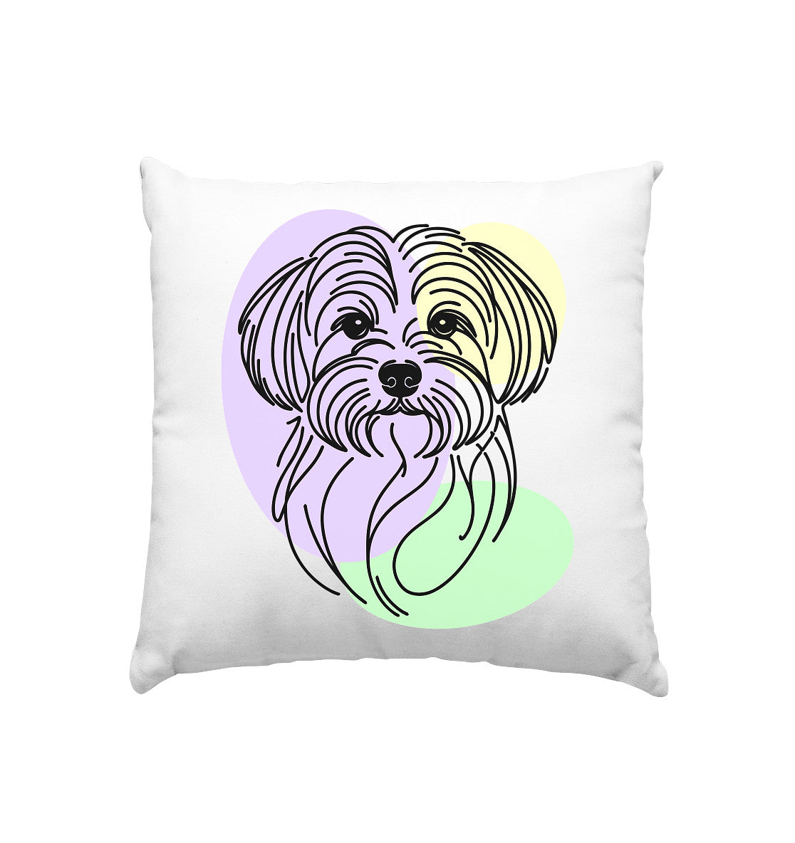 Line Art - Süßer Malteser - Kissen 40x40cm