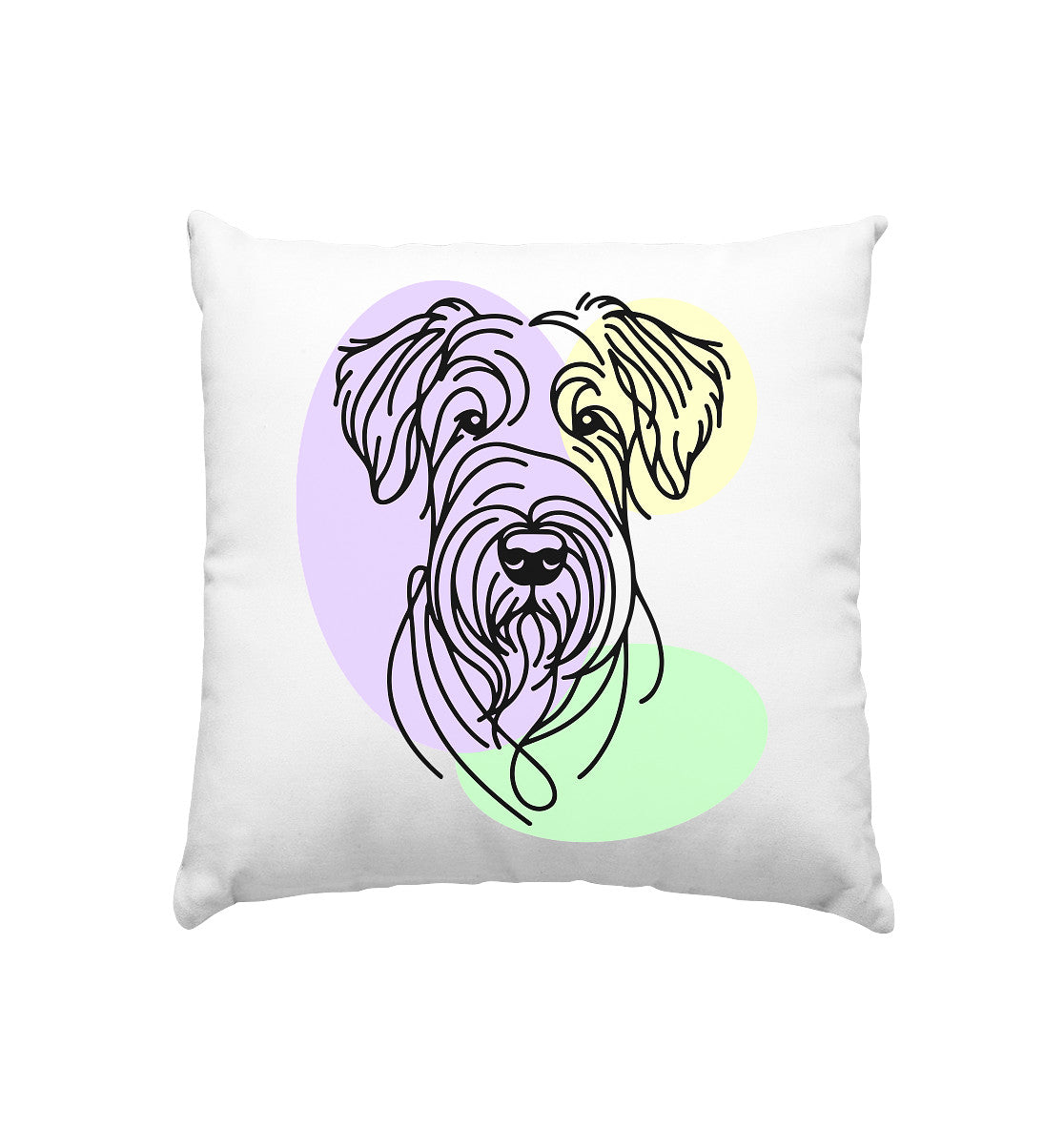 Line Art - Süßer Irish Terrier - Kissen 40x40cm