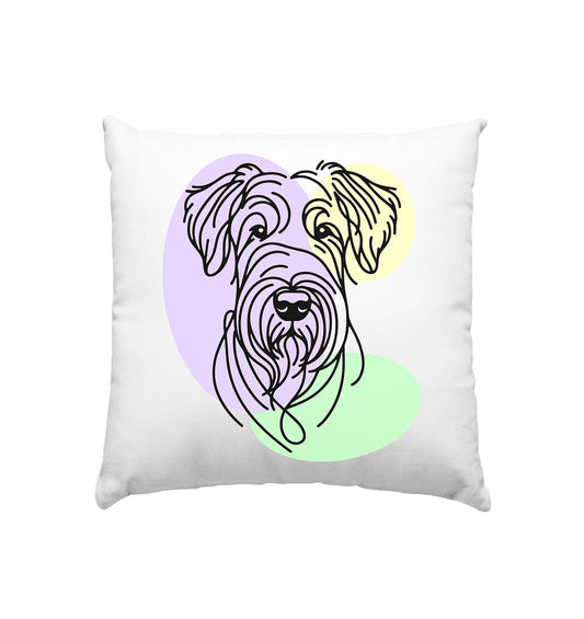 Line Art - Süßer Irish Terrier - Kissen 40x40cm