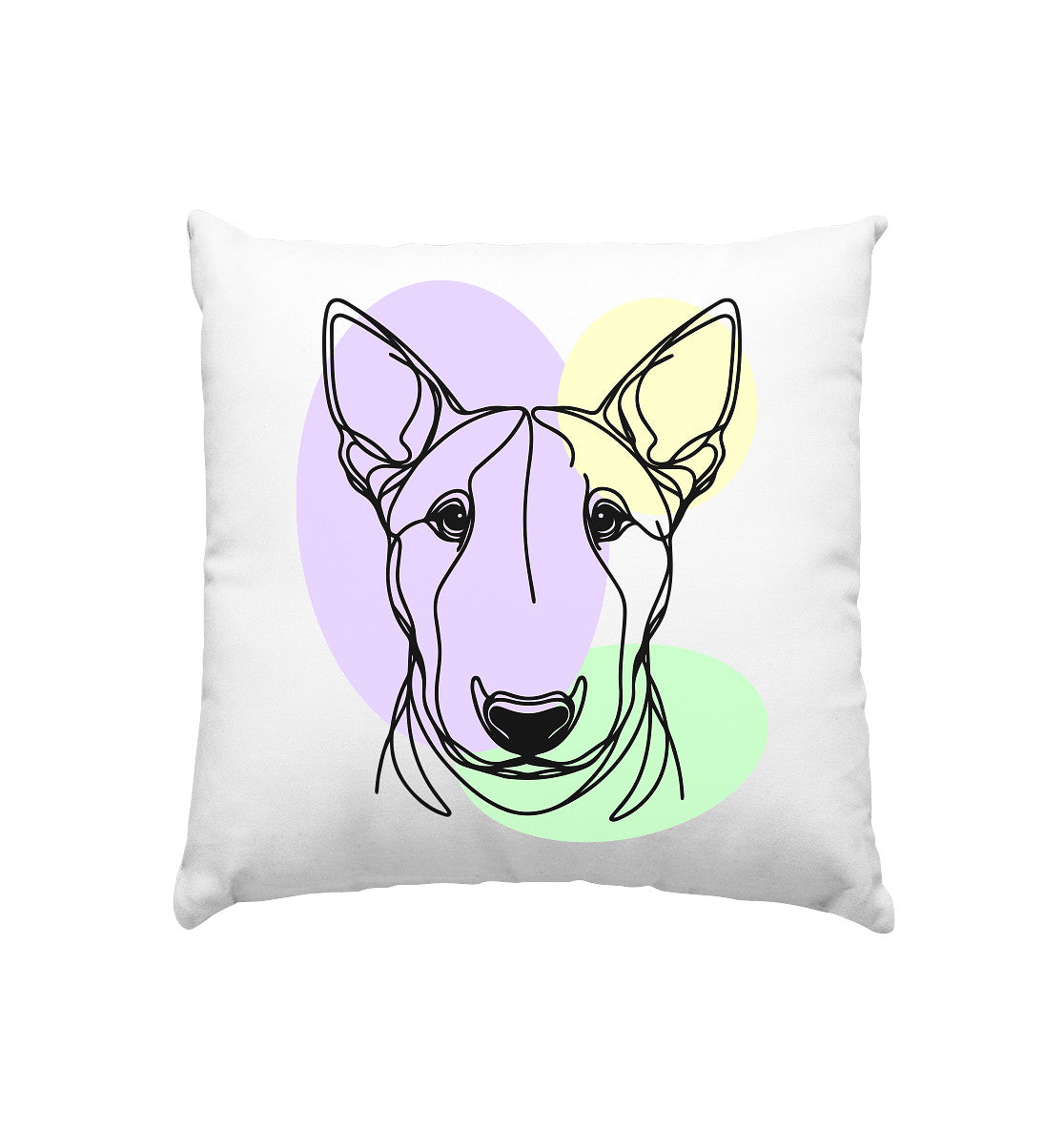 Line Art - Süßer Bullterrier - Kissen 40x40cm