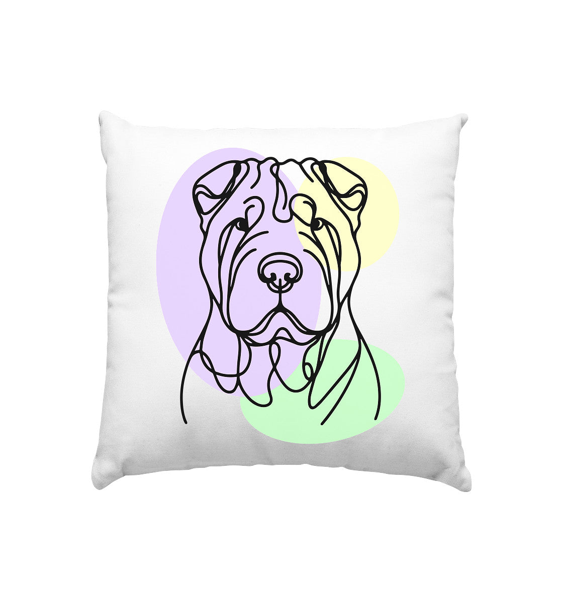 Line Art - Süßer Shar-Pei - Kissen 40x40cm