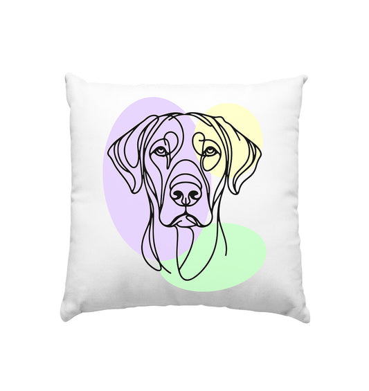 Line Art - Süßer Rhodesian Ridgeback - Kissen 40x40cm