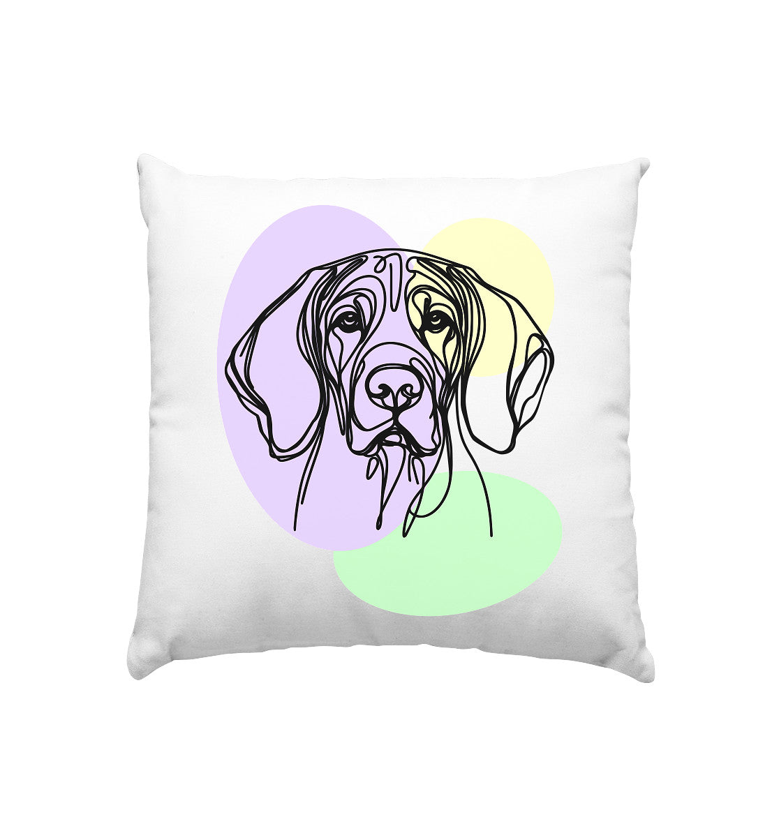 Line Art - Süßer Bayerischer Gebirgsschweißhund - Kissen 40x40cm