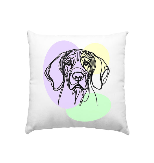Line Art - Süßer Bayerischer Gebirgsschweißhund - Kissen 40x40cm
