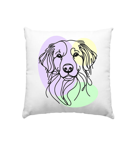 Line Art - Süßer Kooikerhondje - Kissen 40x40cm