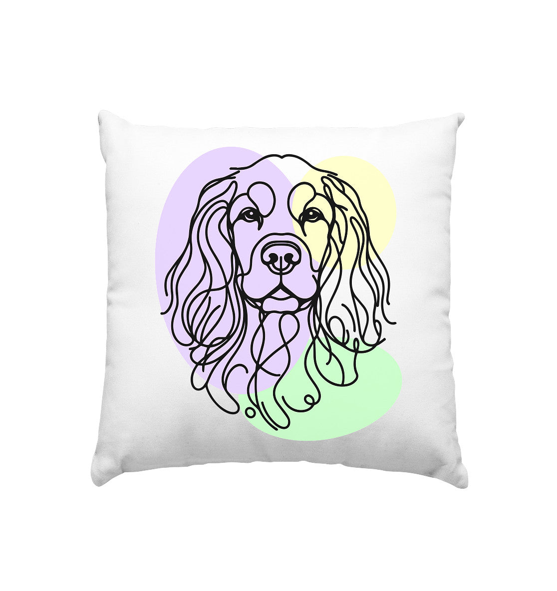 Line Art - Süßer Cocker Spaniel - Kissen 40x40cm