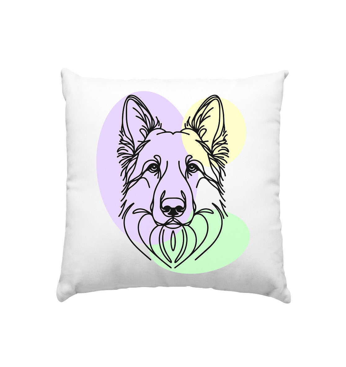 Line Art - Schäferhund - Kissen 40x40cm