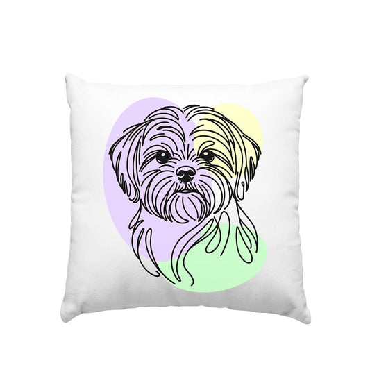 Line Art - Süßer Shih Tzu - Kissen 40x40cm
