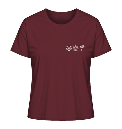 Golden Retriever - Sonne Cocktail - Ladies Organic Shirt