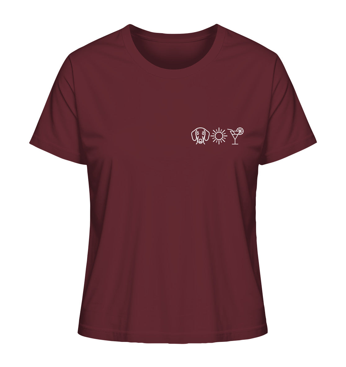 Dackel (Kurzhaar) - Sonne Cocktail - Ladies Organic Shirt