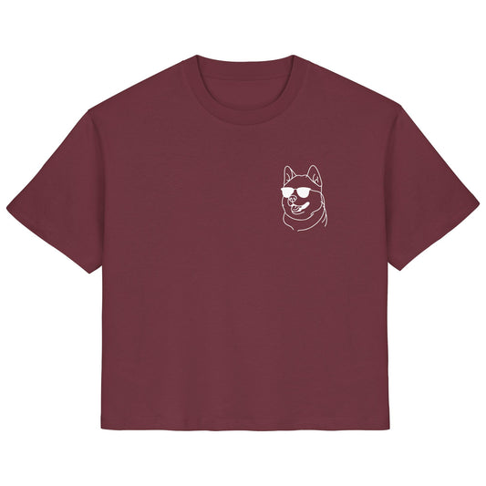 Line Art - Cooler Akita - Ladies Organic Shirt