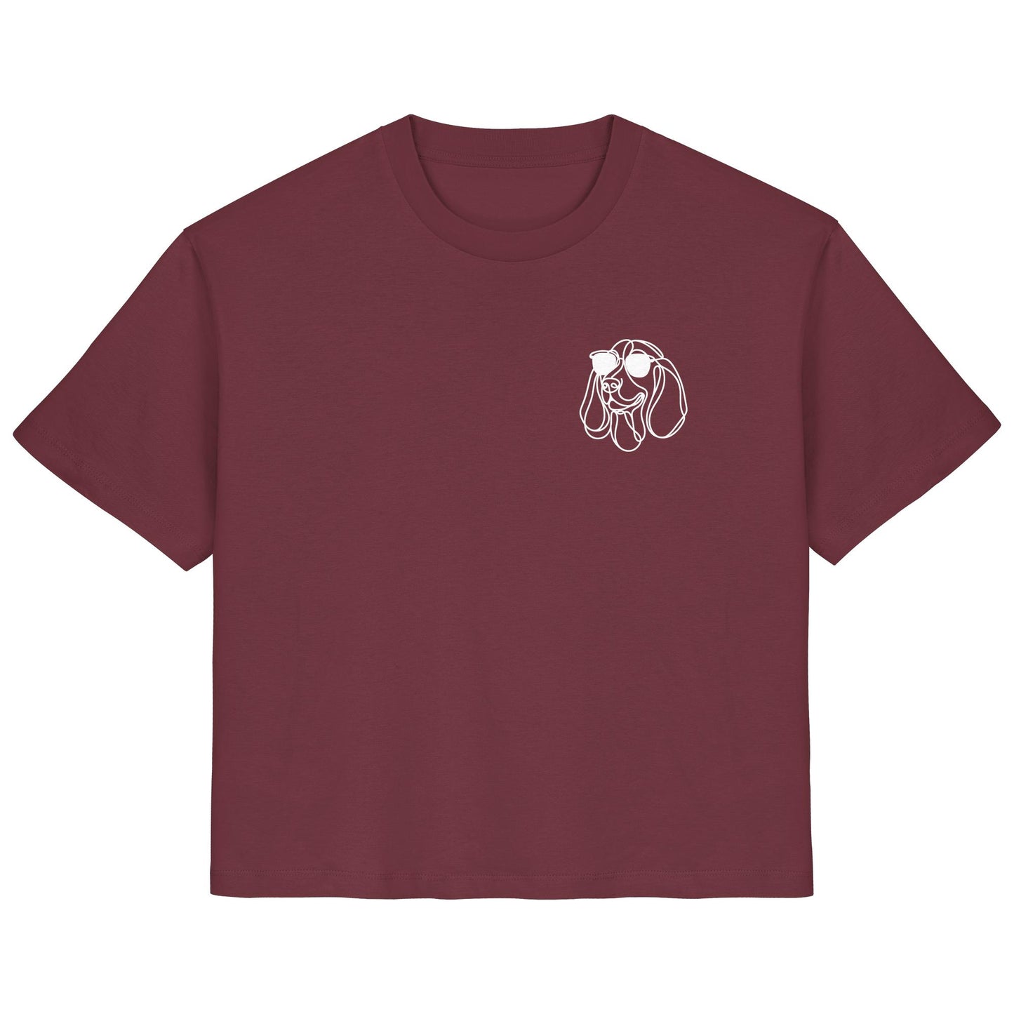 Line Art - Cooler Basset Hound - Ladies Organic Shirt
