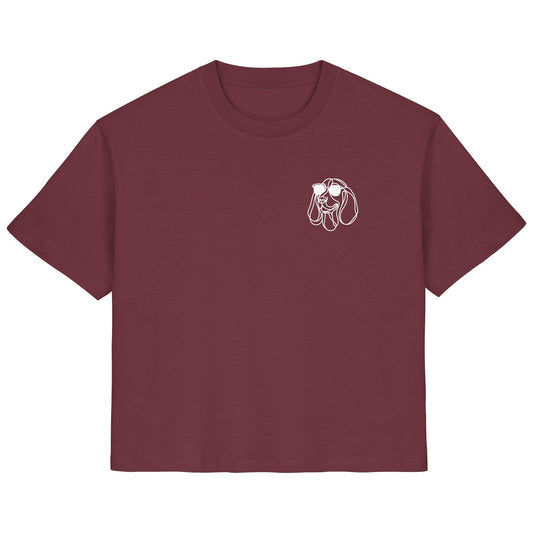 Line Art - Cooler Basset Hound - Ladies Organic Shirt