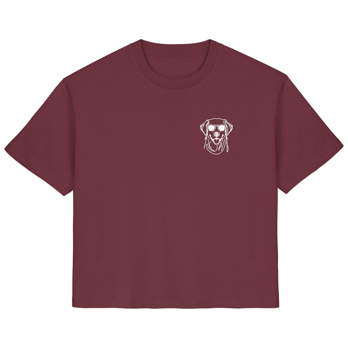 Line Art - Cooler Golden Retriever - Ladies Organic Shirt