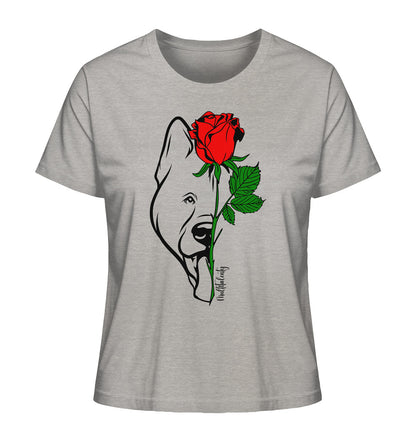 Tattoo Rose - American Akita - Ladies Organic Shirt