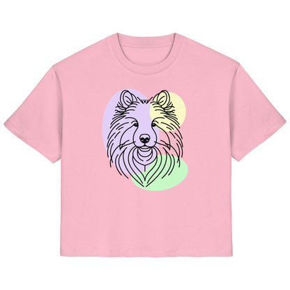 Line Art - Süßer Wolfsspitz - Ladies Organic Shirt