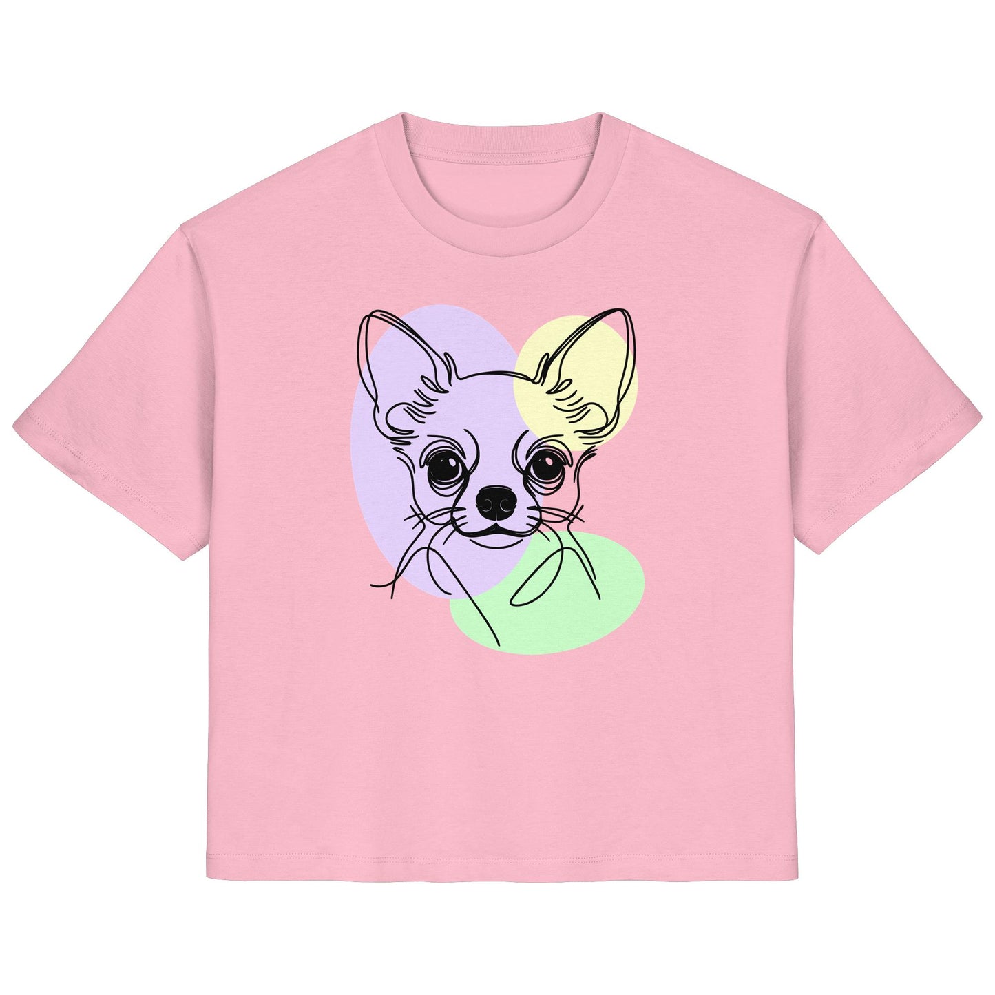 Line Art - Süßer Chihuahua (Kurzhaar) - Ladies Organic Shirt