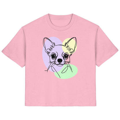 Line Art - Süßer Chihuahua (Kurzhaar) - Ladies Organic Shirt