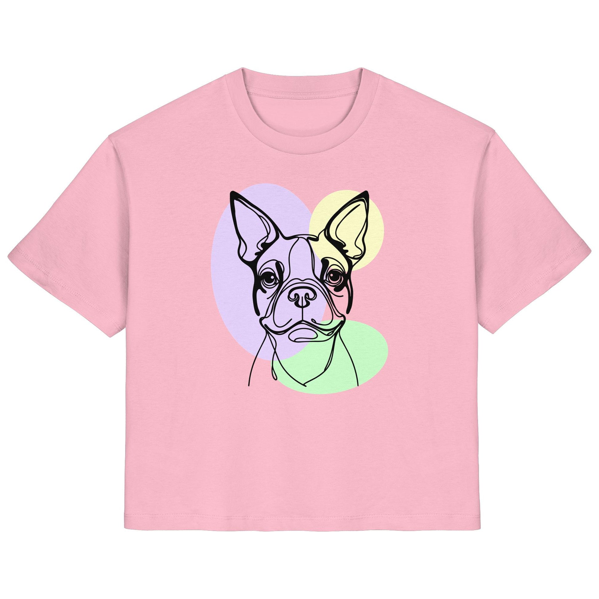 Line Art - Süßer Boston Terrier - Ladies Organic Shirt