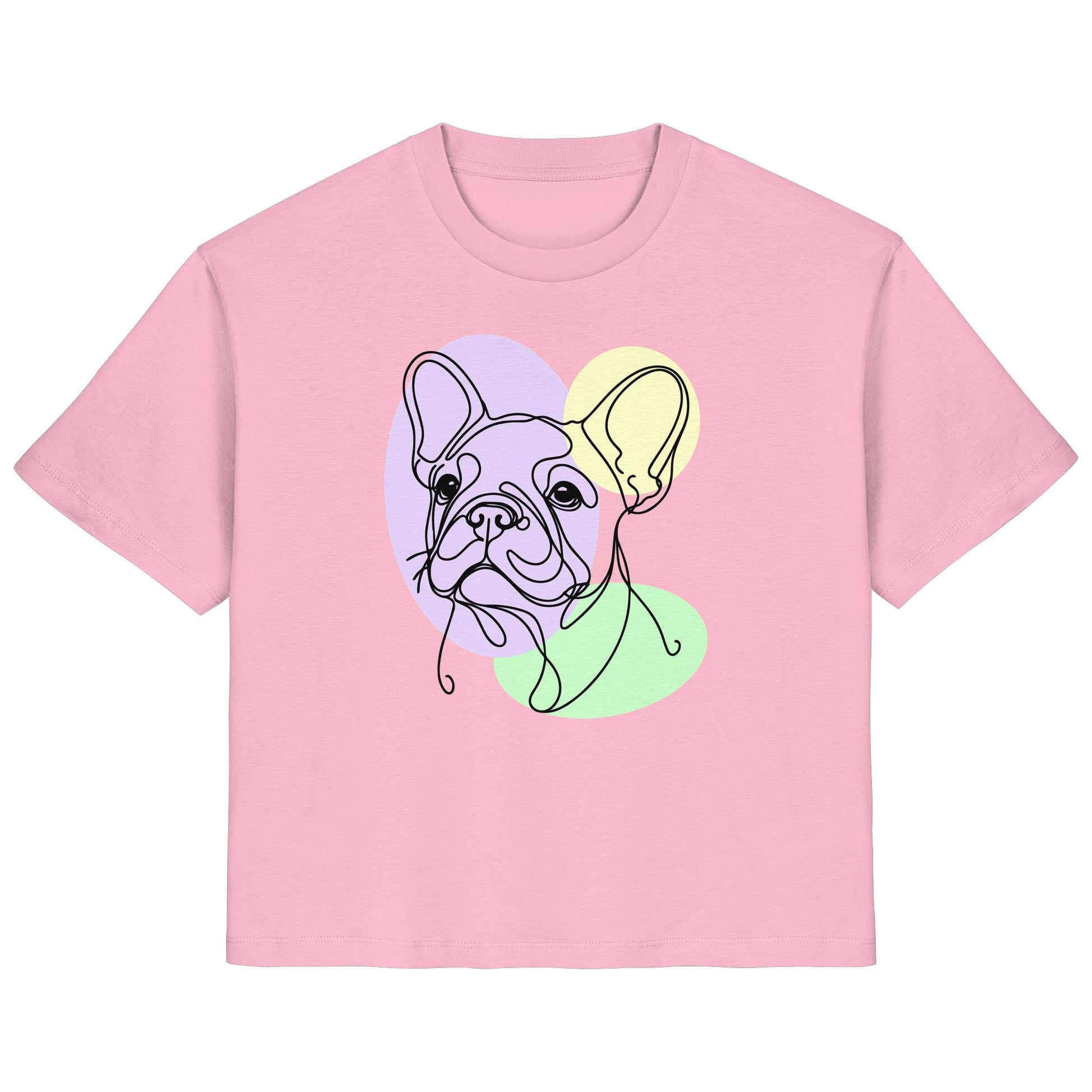 Line Art - Süße Französische Bulldogge - Ladies Organic Shirt