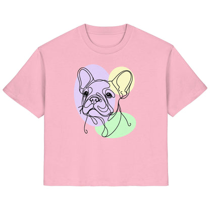 Line Art - Süße Französische Bulldogge - Ladies Organic Shirt