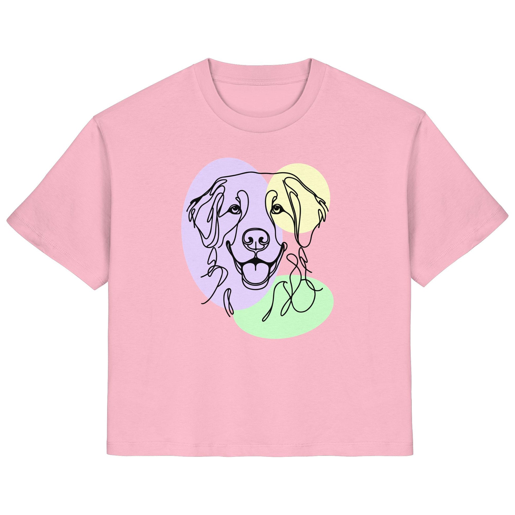 Line Art - Süßer Golden Retriever - Ladies Organic Shirt