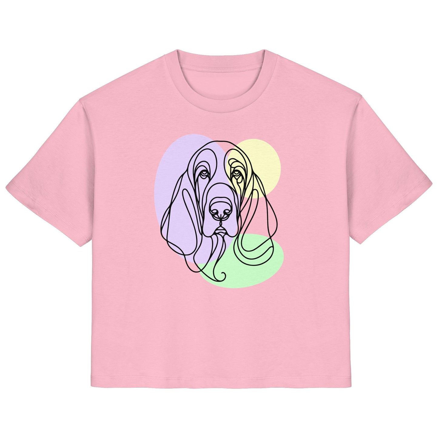 Line Art - Süßer Basset Hound - Ladies Organic Shirt