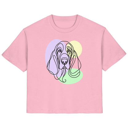 Line Art - Süßer Basset Hound - Ladies Organic Shirt