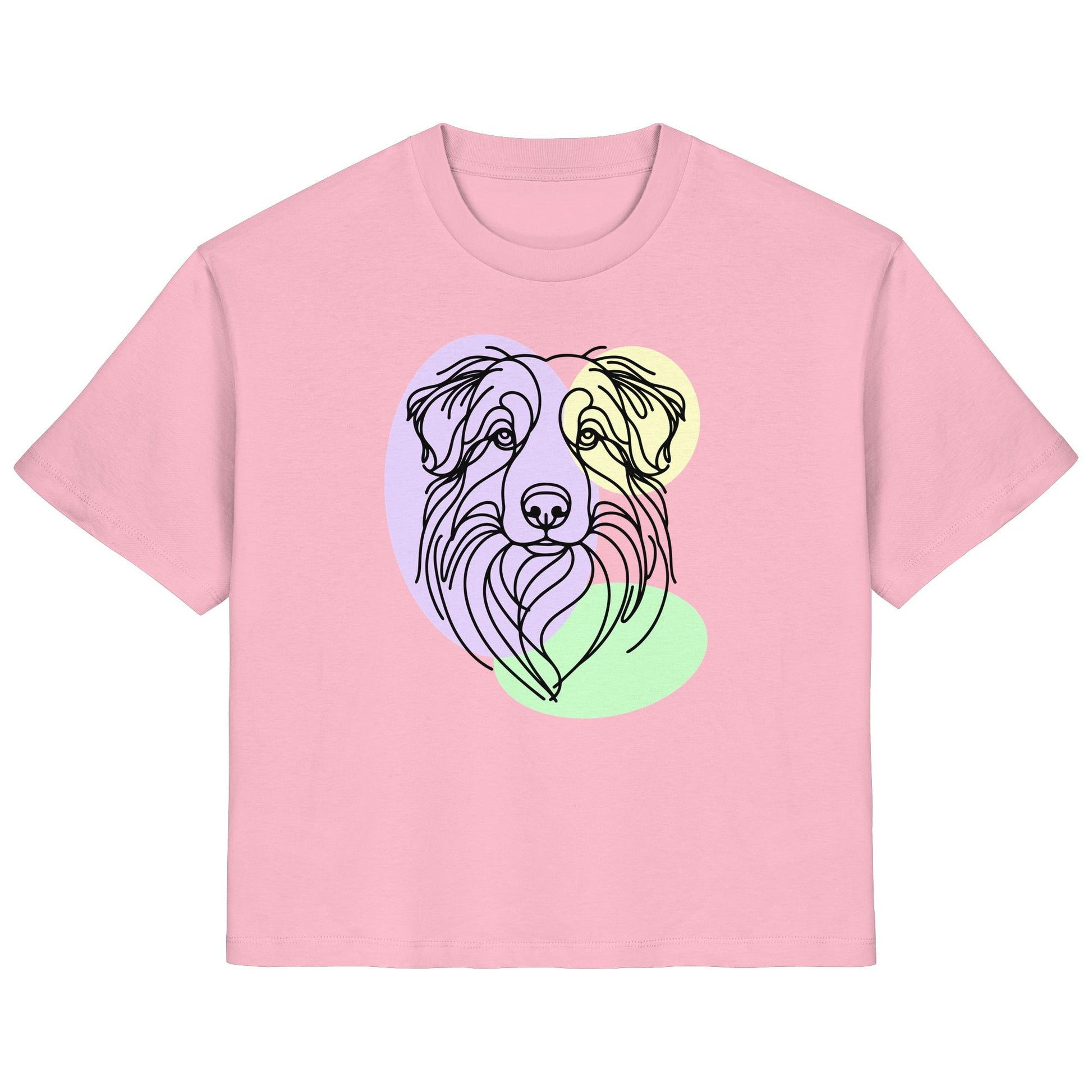 Line Art - Süßer Australian Shepherd - Ladies Organic Shirt