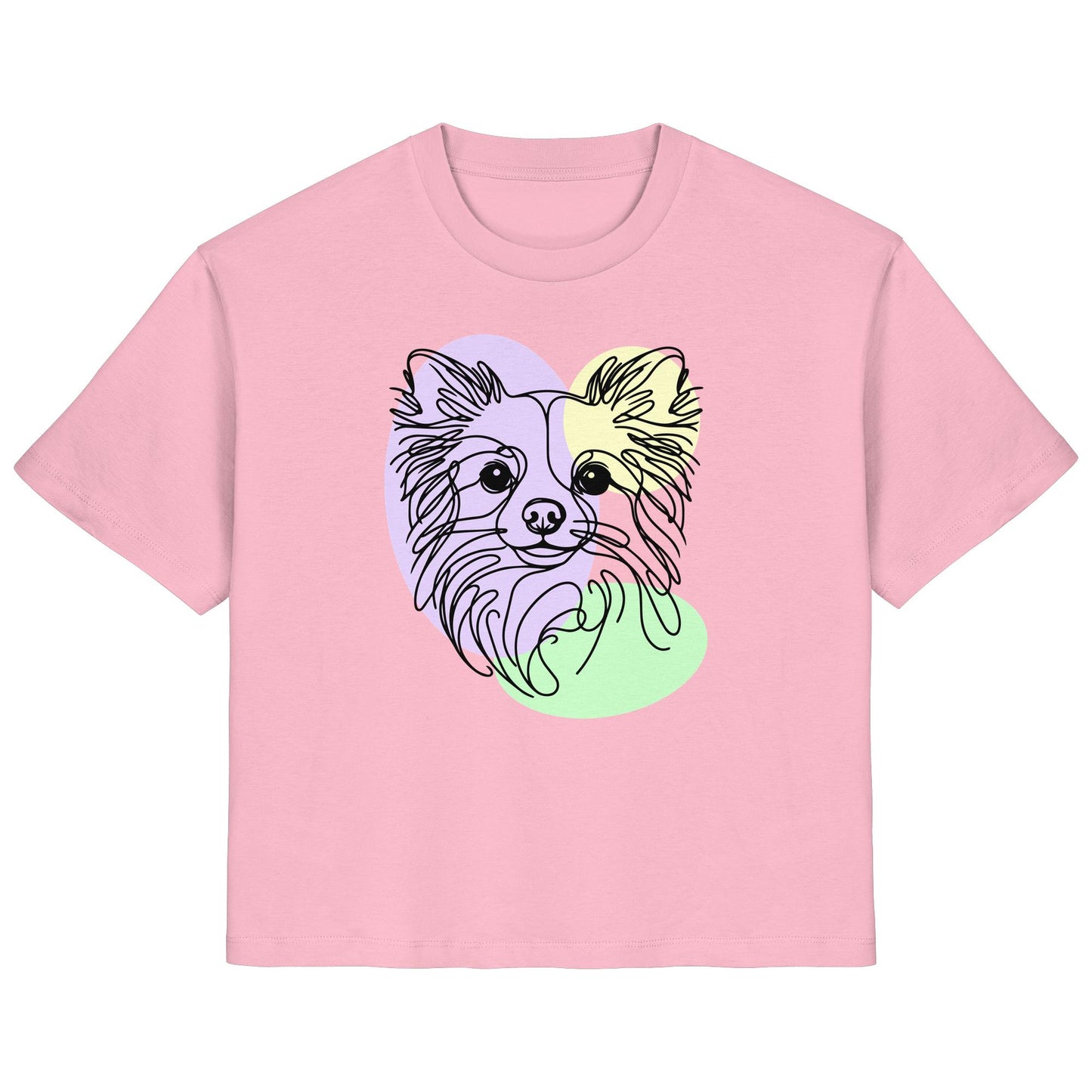 Line Art - Süßer Chihuahua (Langhaar) - Ladies Organic Shirt