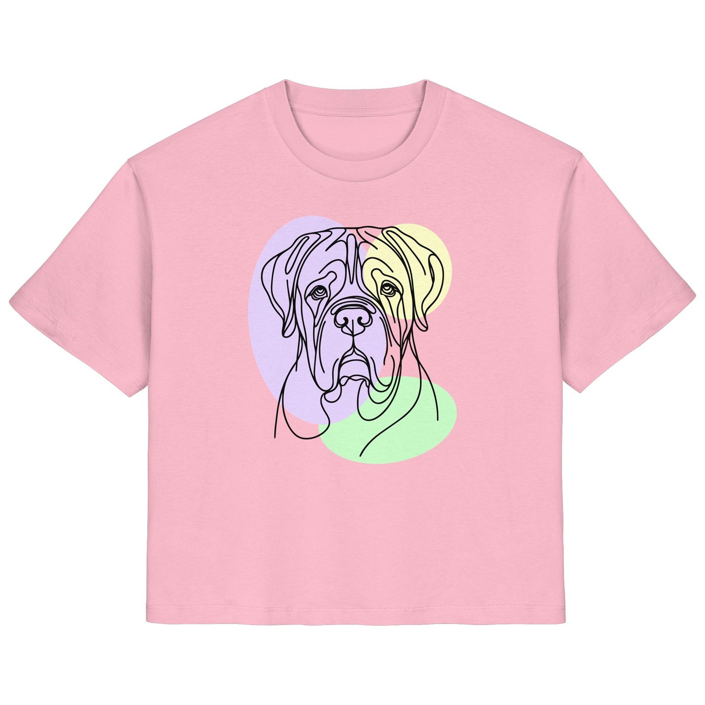 Line Art - Süße Bordeauxdogge - Ladies Organic Shirt