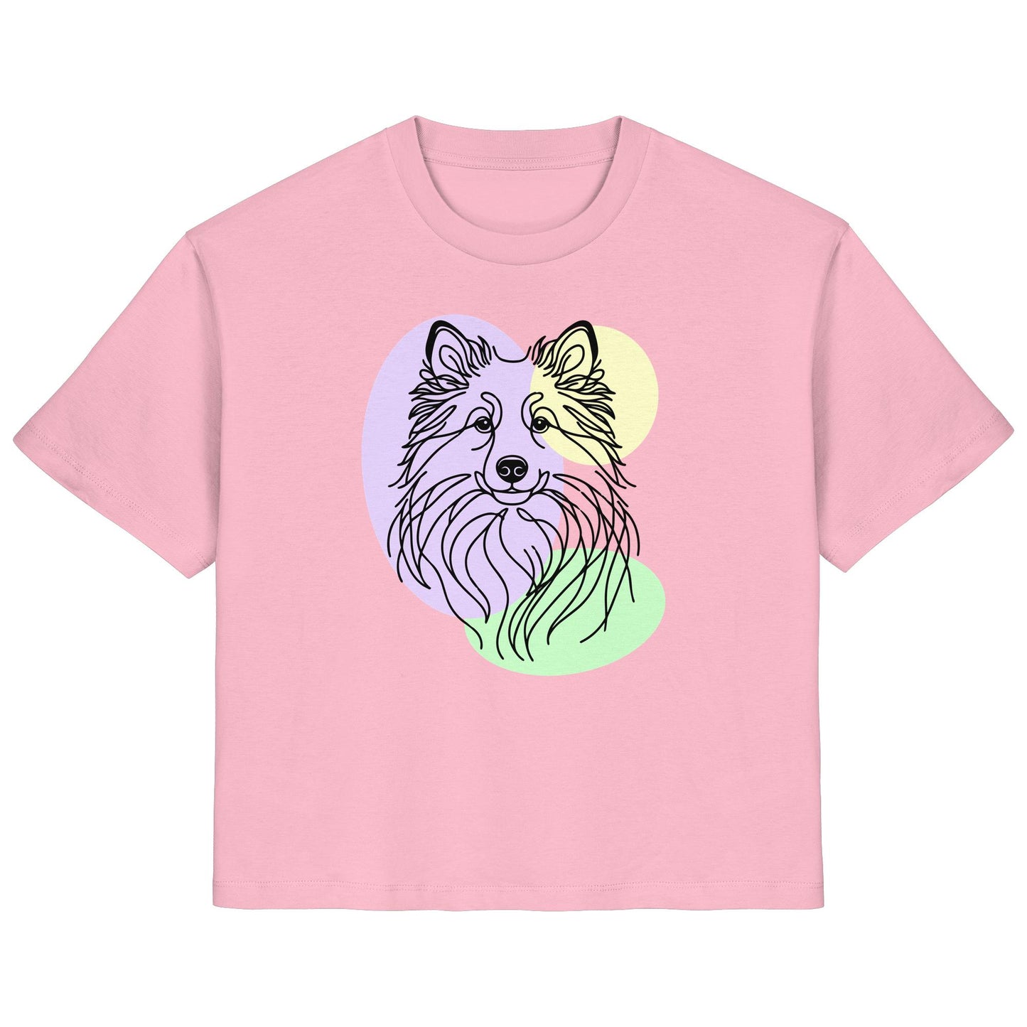 Line Art - Süßer Islandhund - Ladies Organic Shirt