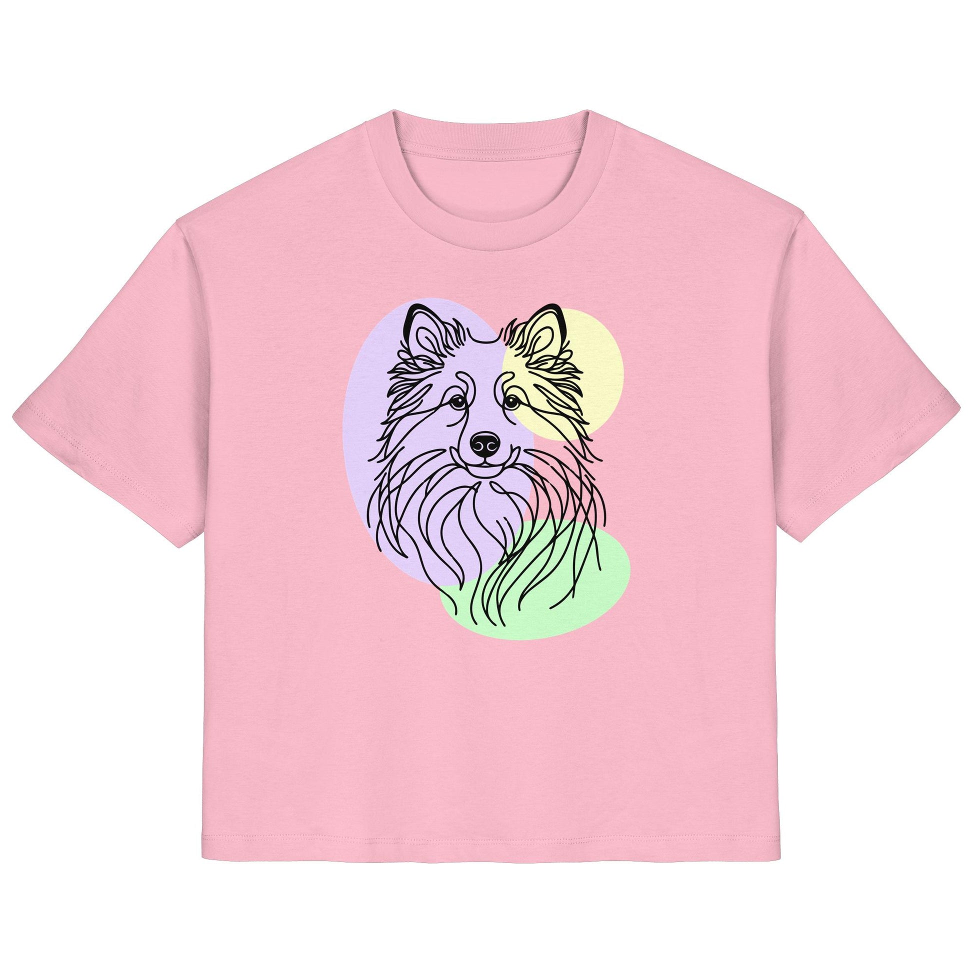 Line Art - Süßer Islandhund - Ladies Organic Shirt