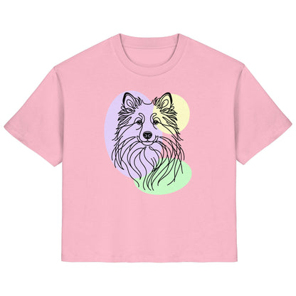 Line Art - Süßer Islandhund - Ladies Organic Shirt