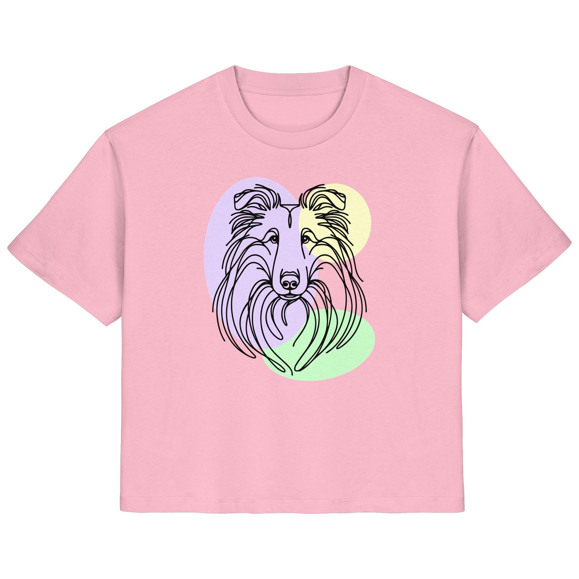 Line Art - Süßer Collie - Ladies Organic Shirt