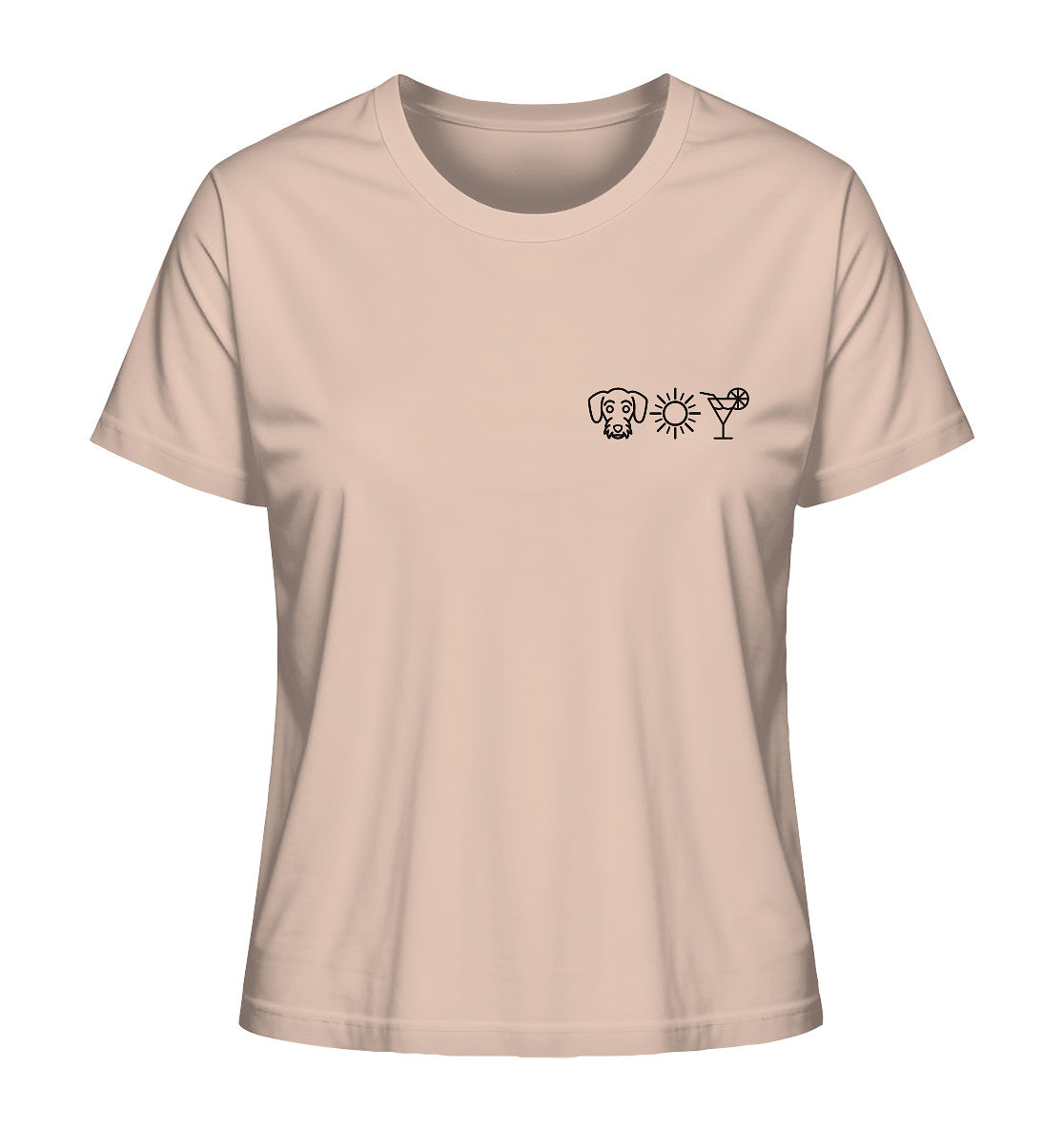 Dackel (Rauhaar) - Sonne Cocktail - Ladies Organic Shirt