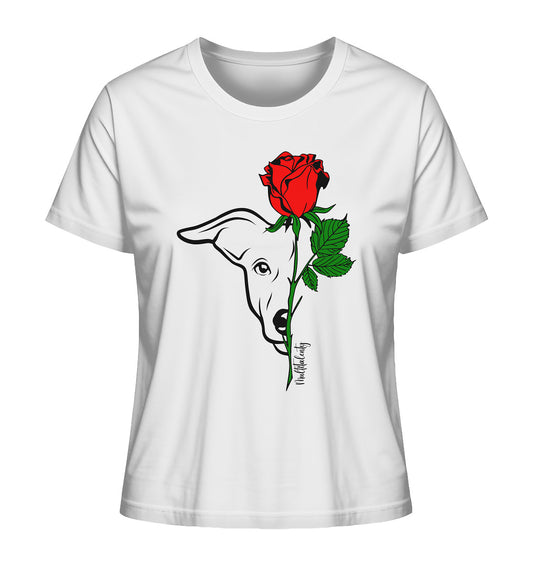 Tattoo Rose - Windhund - Ladies Organic Shirt