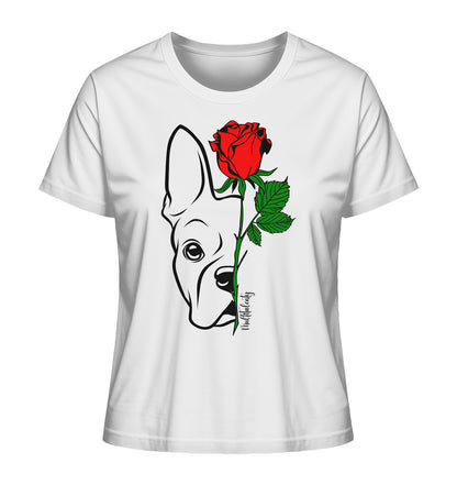Tattoo Rose - Boston Terrier - Ladies Organic Shirt