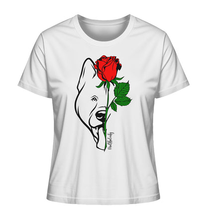Tattoo Rose - American Akita - Ladies Organic Shirt