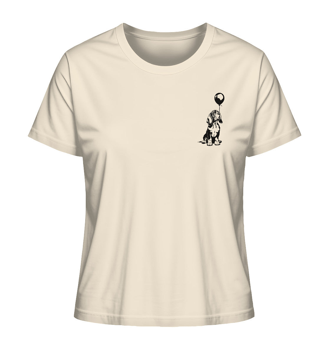 Ballon Basset Hound - Ladies Organic Shirt