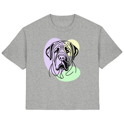 Line Art - Süßer Bullmastiff - Ladies Organic Shirt
