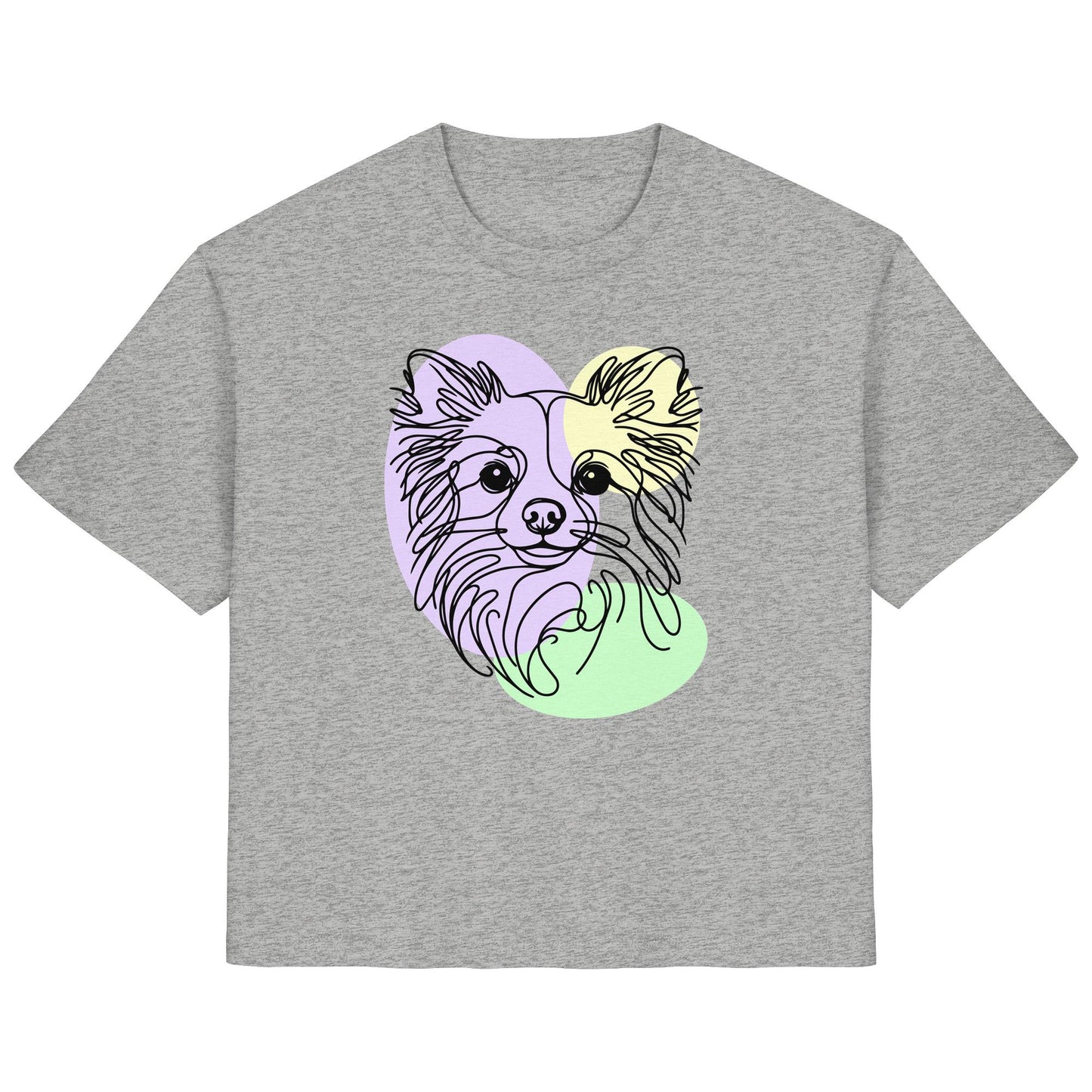 Line Art - Süßer Chihuahua (Langhaar) - Ladies Organic Shirt