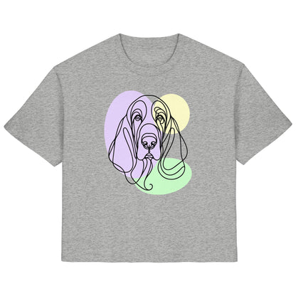 Line Art - Süßer Basset Hound - Ladies Organic Shirt