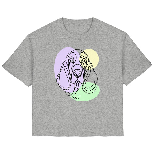 Line Art - Süßer Basset Hound - Ladies Organic Shirt