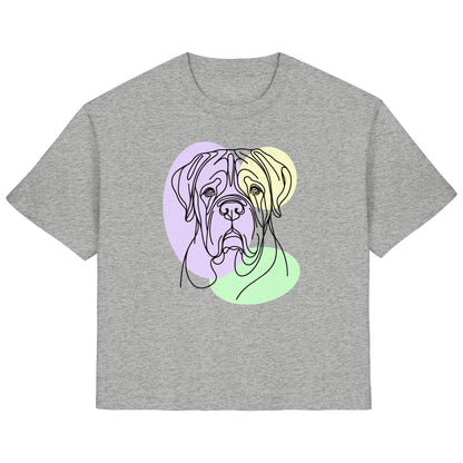 Line Art - Süße Bordeauxdogge - Ladies Organic Shirt