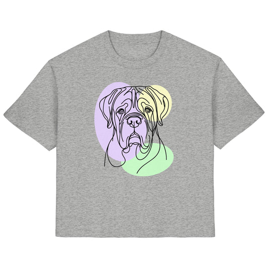 Line Art - Süße Bordeauxdogge - Ladies Organic Shirt