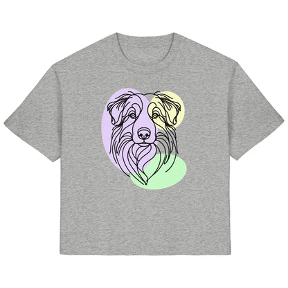Line Art - Süßer Australian Shepherd - Ladies Organic Shirt