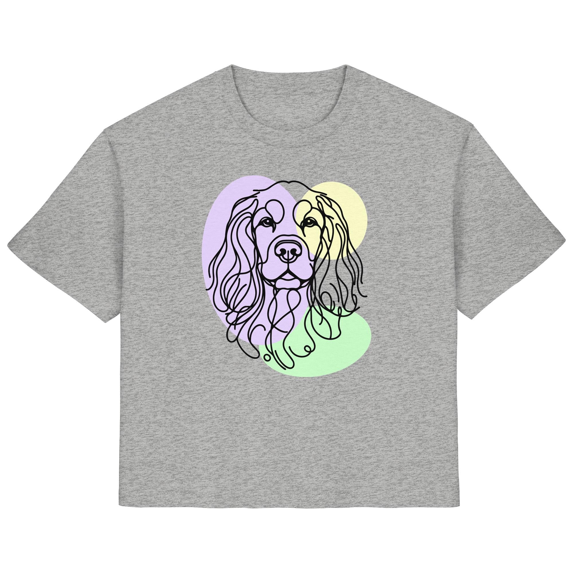 Line Art - Süßer Cocker Spaniel - Ladies Organic Shirt