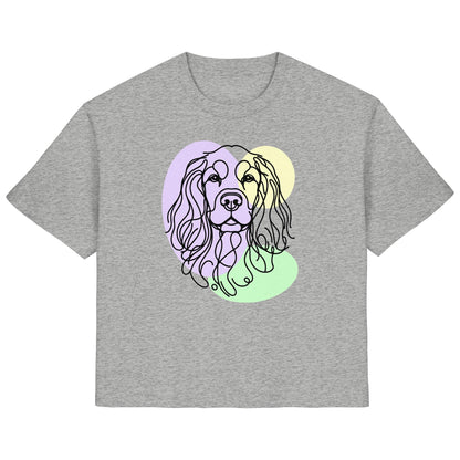 Line Art - Süßer Cocker Spaniel - Ladies Organic Shirt